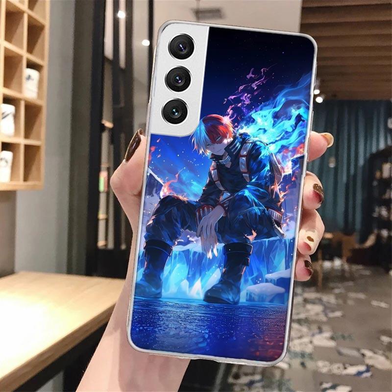 Todoroki Shoto MHA My Hero Soft Phone Case For Samsung Galaxy S24 S25 S23 S22 Ultra S21 Plus S20 FE S10 + S10E S25Ultra Pattern