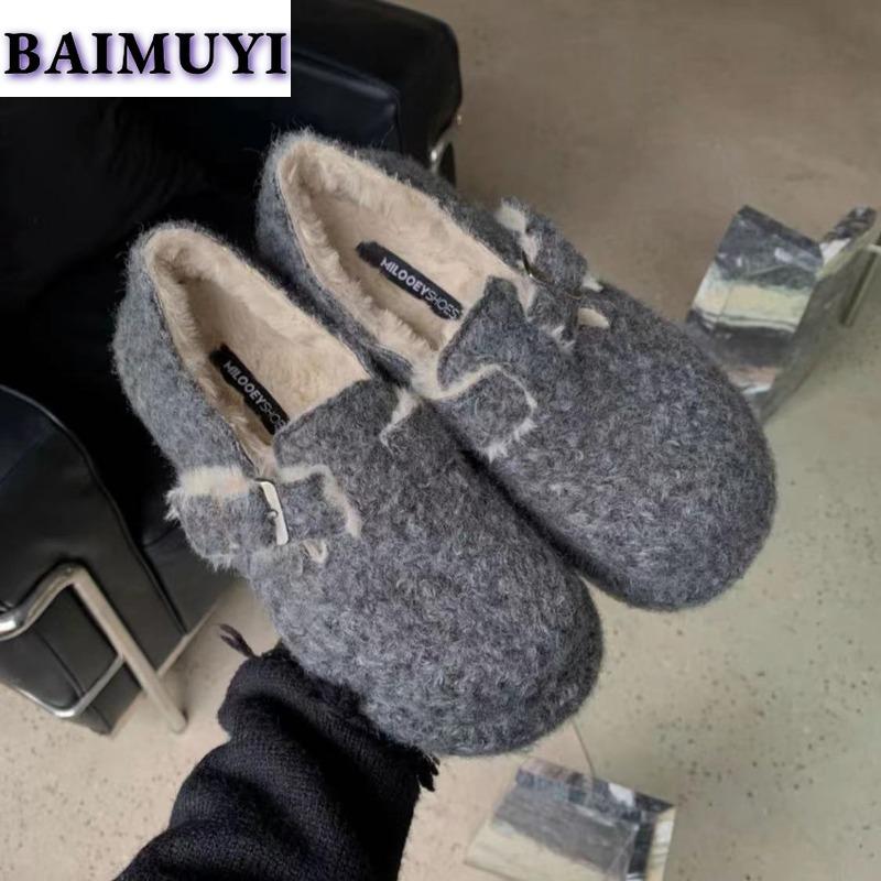 Замшевые туфли на плоской подошве, женские туфли, зимние новые короткие плюшевые теплые туфли 2025 года, новые трендовые модные зимние ботильоны, повседневные спортивные кроссовки