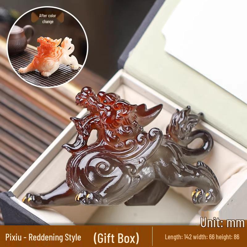 Zen Color-Changing Pixiu Tea Pet – Decorative Ornament for Tea Tray or Kung Fu Tea Set