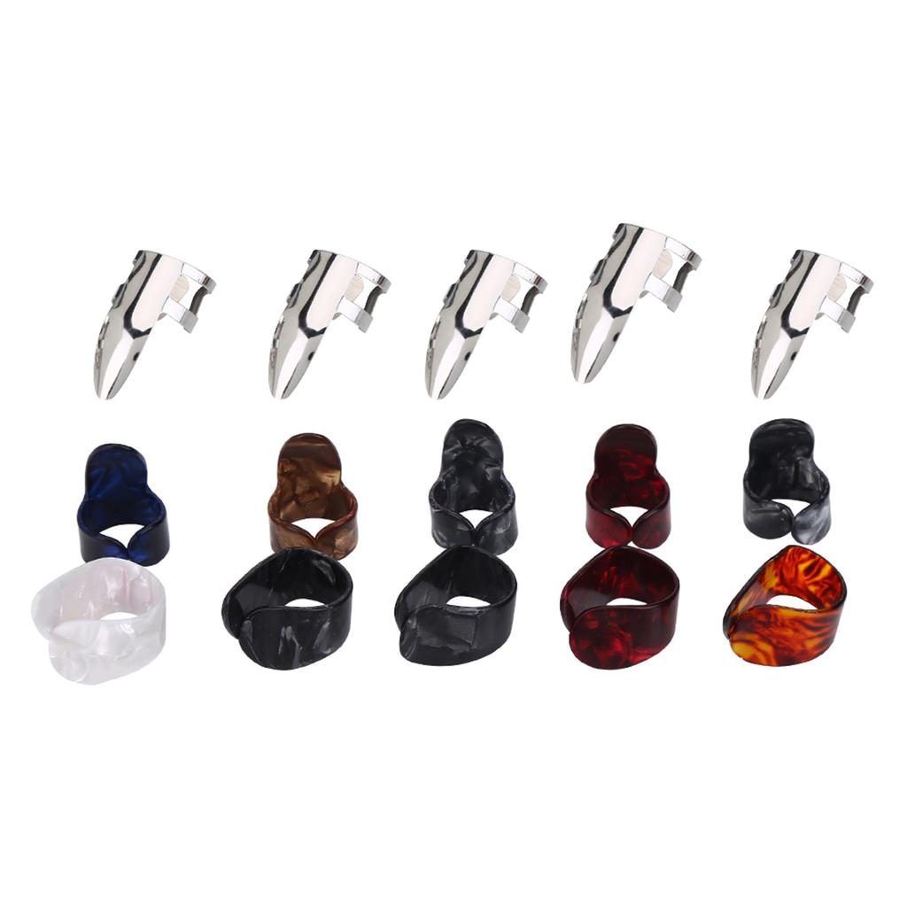 15 шт. DIY протектор для медиаторов большого и указательного пальцев с коробкой для хранения для гитары