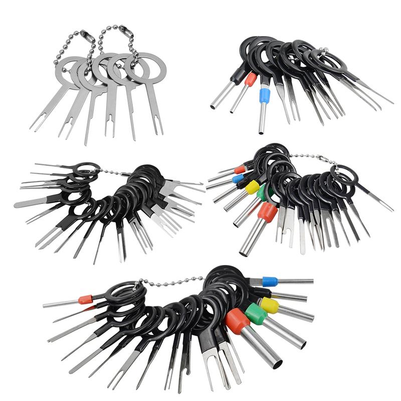 Auto Car Plug Circuit Board Wire Harness Terminal Extraction Pick Connector Crimp Pin Back Needle Remove Tool Set