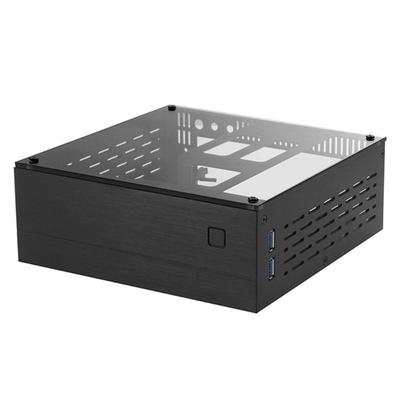 Для МИНИ-ITX(17x17) Корпус компьютера Алюминиевый корпус для домашнего кинотеатра AC-DC HTPC Компьютерная коробка Корпус для настольного ПК