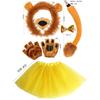 Children Boy Girls Men Lion Costumes Ears and Tail Headband Skirt Set Animal Cosplay Accessories Birthday Party Dress up Costume
