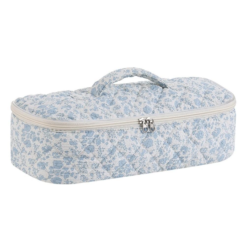 Polka Dot Hair Dryer Bag Quilted Cotton Styling Tool Case Curling Iron Organizer Holiday Gift