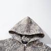 Mens Oversized Hooded Zip-Up Sweatshirt With Leopard Print Retro Streetwear Style