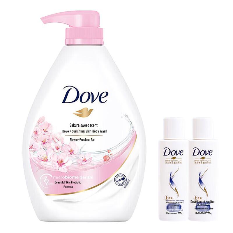 DOVE Питательное молочко для ванны и эссенция «Цветение вишни» (набор)