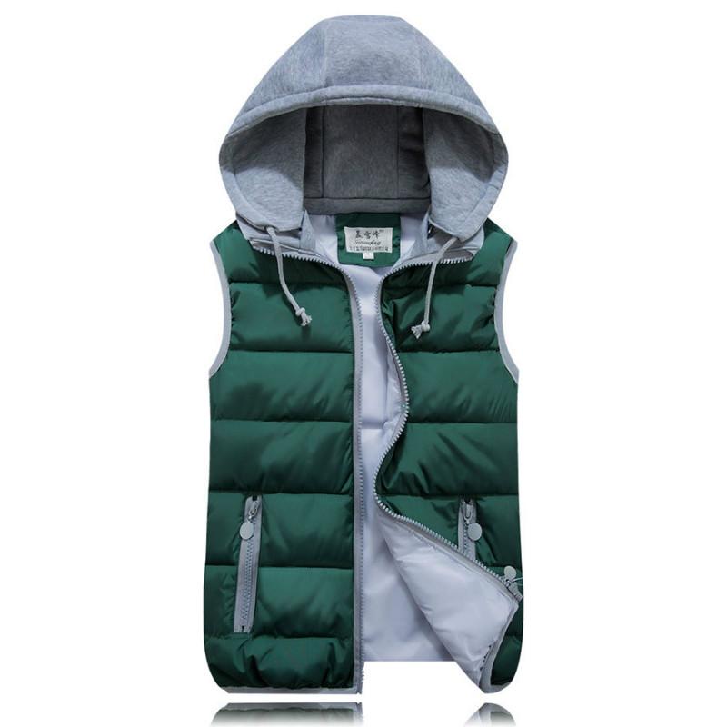 WoMale куртка пуховик хлопок кардиган жилет большой размер с капюшоном модные однотонные хлопковые топы