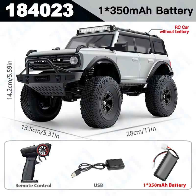 WLtoys 184023 1:18 Радиоуправляемая Машинка со Светодиодной Подсветкой 2.4G 4WD Машина на Пульте Управления RTR Профессиональный Внедорожник для Лазания Игрушка Для Ребенка Подарок