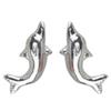 [Q2989] - Silver 'Dolphins' Silver Earrings - 10x3 Mm