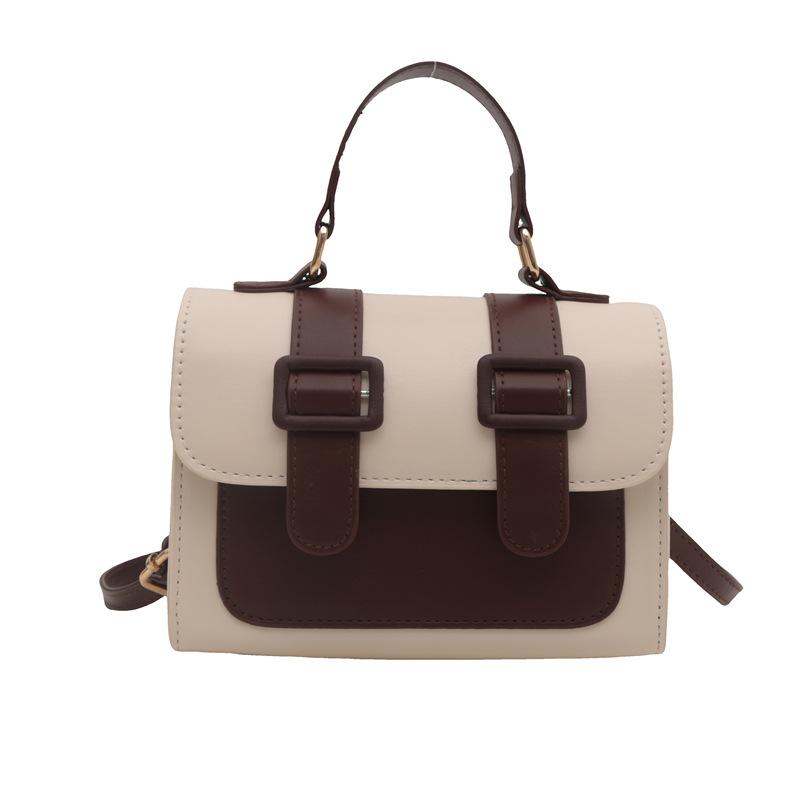 Новая сумка через плечо контрастного цвета в стиле колледжа, стильная и модная сумка через плечо, женская маленькая квадратная сумка