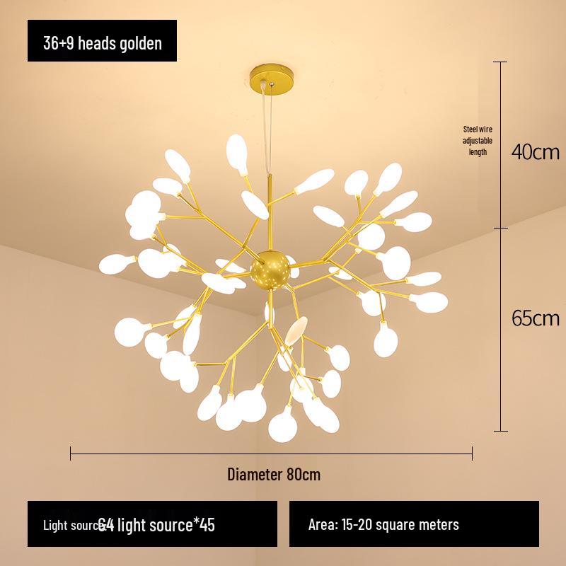 Люстра Светлячок: Современное скандинавское роскошное освещение для гостиных, спален и ресторанов