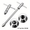 7Pcs/set Adjustable T-Handle Ratchet Tap Holder Wrench Machine Screw Thread Metric Bothway Hand Screw Tap Set Manual Tapping