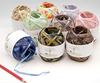 Hamanaka Eco Andaria Hand Knitting Yarn, Mixed Color, Medium Weight, COL. 263, Purple, 40g, Approx. 80m, Pack of 5, 0226