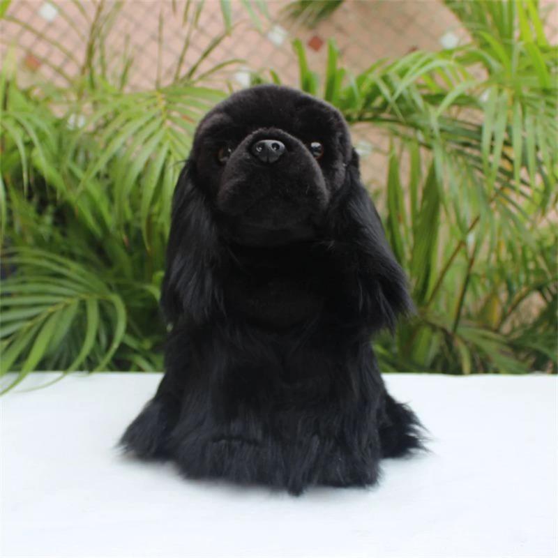1/27cm Cocker Spaniel Anime Plushie Dog Toy High Fidelity Lifelike Stuffed Doll Gift for Kids and Adults