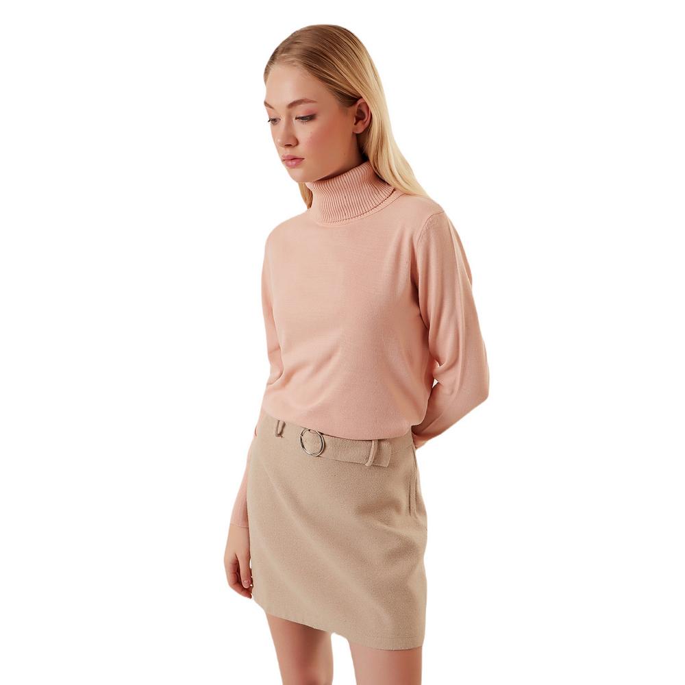 Fierte Женский свитер Bgdt47000 Водолазка Трикотаж