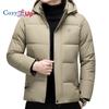 Cozy Up Mens Full Zipper Hooded Puffer Jacket Short Coat with Pockets