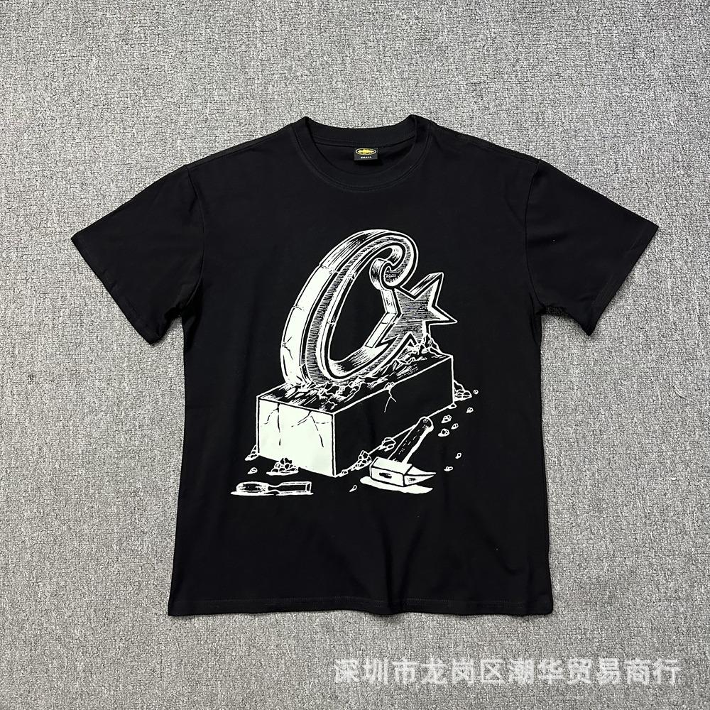 Cross-border Corteiz tide brand Alcatraz summer retro printing men's and women's trend loose casual short-sleeved T-shirt
