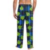Men's Striped Plaid Print Pocket Casual Pants Home Pajama Pants