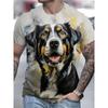 Мужская 3D футболка с принтом «цифровая собака», круглый вырез, короткий рукав, футболка, мужская спортивная футболка, уличная одежда, свободный размер