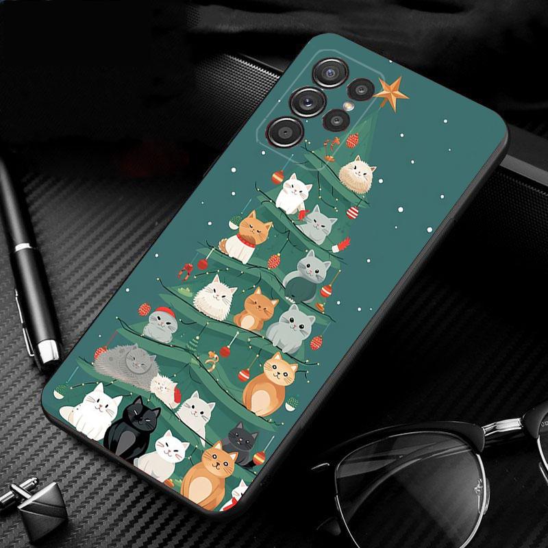 Phone Case For Samsung Galaxy S25 S24 S23 S22 S21 Ultra S24 S23 S22 S21 S25 Plus S24 S25 FE Christmas Ball Tree