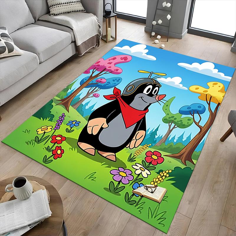 Mole Garden Adventure Carpet For Playroom Bedroom Living Room Sofa Home Decorkids Game Area Rug Nonslip Floor Mat