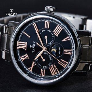 Taendi Sun & Moon Men'S Metal Watch T-1511 M Bk
