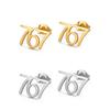 Anniyo 1.5CM Small Size Dominica 767 Stud Earrings for Women Girls Stainless Steel Curacao Jewelry @360821