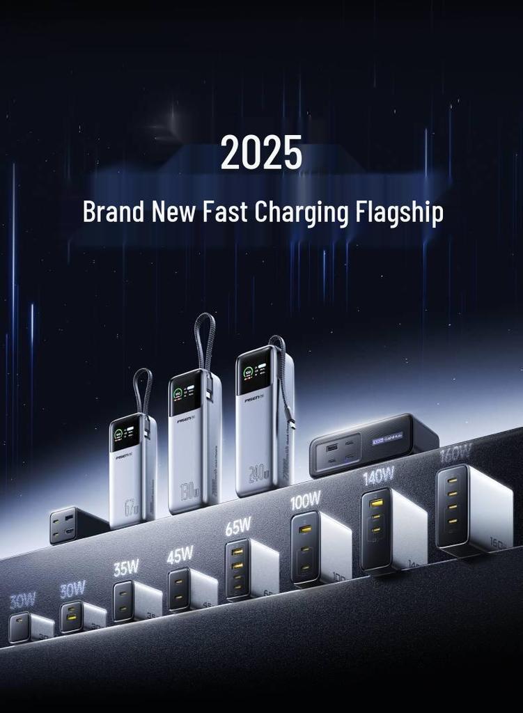 PISEN 140W GaN Зарядное устройство: Многопортовое быстрое зарядное устройство PD для MacBook и ноутбуков