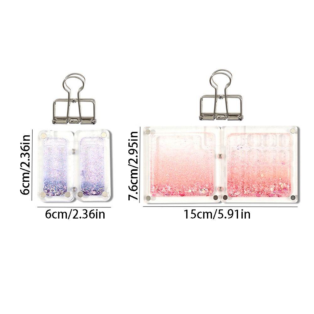 Acrylic Watercolor Paint Palette Magnetic Quicksand Travel Painting Tray Waterproof Mini Paint Pigment Box Outdoor