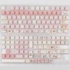 Набор колпачков для клавиш Ice Cream Bear Cute Blue Keycaps Set - сублимированный, 75-98 клавиш, полный набор для механических клавиатур