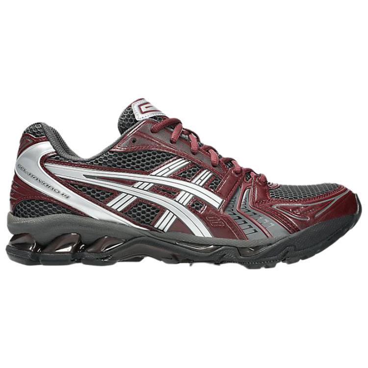Asics Кроссовки Gel Kayano 14 Синтетическая Кожа, Искусственная Кожа Амортизация Поддержка Повседневная Обувь для Бега Унисекс Серый Красный 1203A537-022