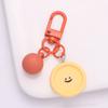 Cute Smiling Face Resin Keychain Heart Flower Cloud Bag Pendant DIY Accessories Candy Color Key Chains Decoration Jewelry