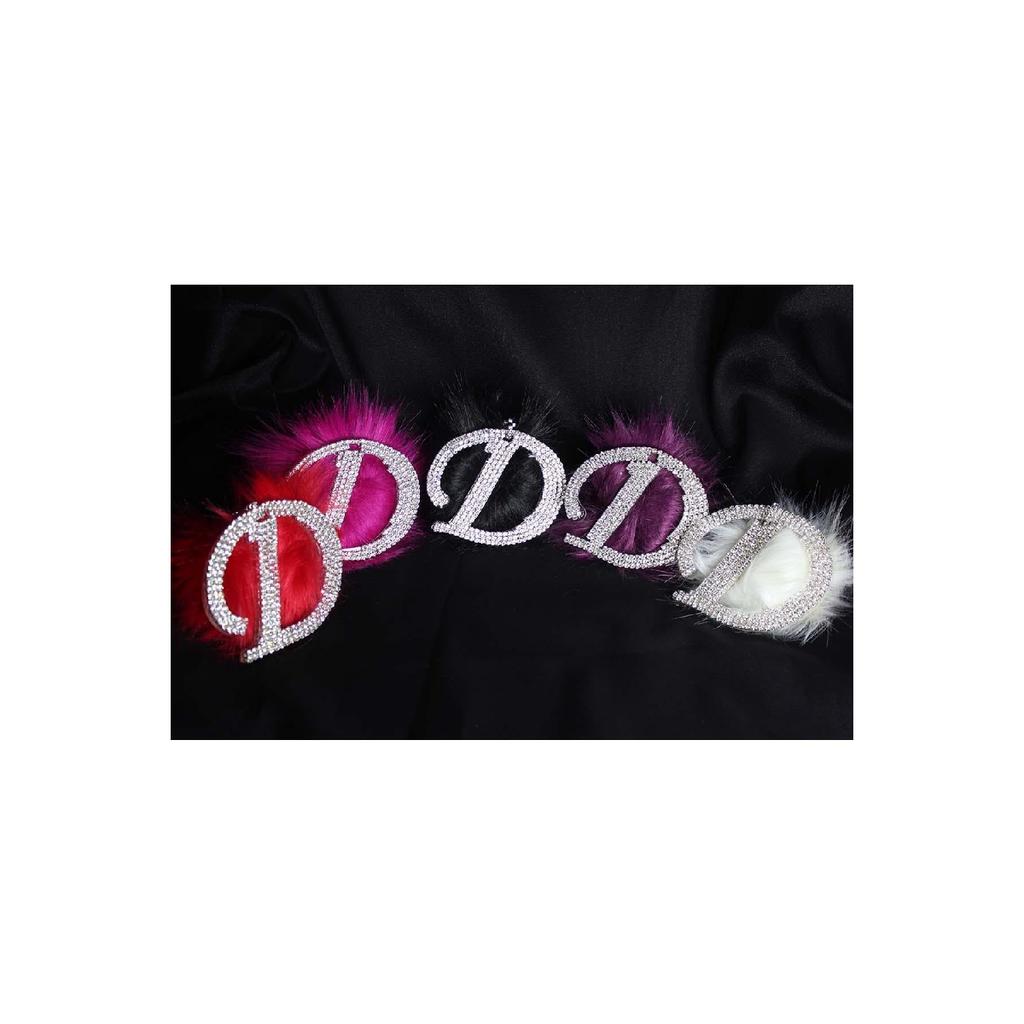 Каменный аксессуар ожерелья зеркала заднего вида с белым пером D письмо