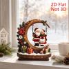 Wooden Santa Claus Ornament Ghost Swing Santa Claus Decoration Christmas Ornaments  Winter Holiday