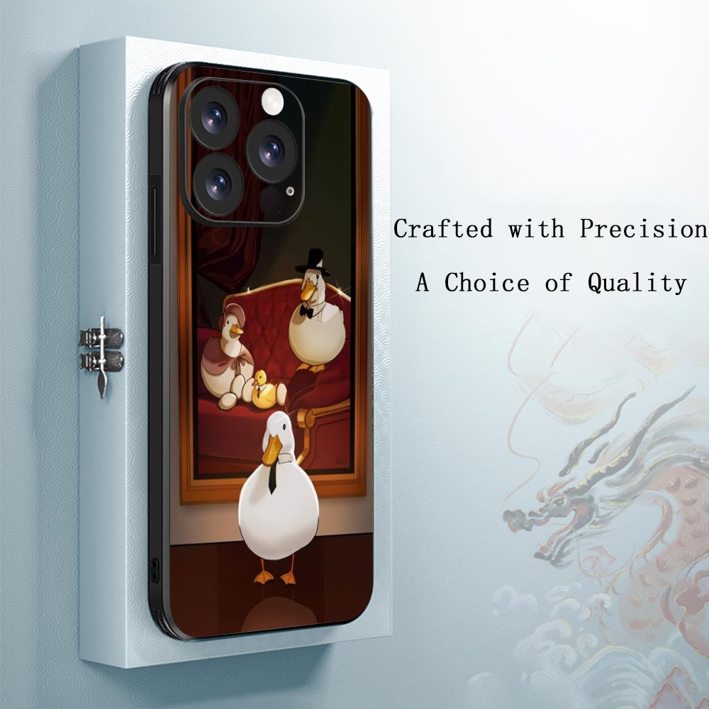 Cute fashion Duck cute cartoon Phone Case For iPhone 17 16 16e 15 14 13 12 Plus Mini Pro Max Soft black Shockproof Cover