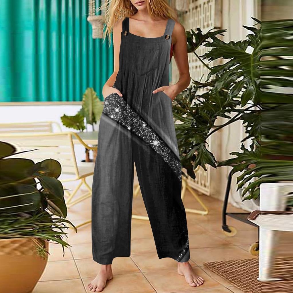 Женские повседневные комбинезоны, комбинезоны с регулируемыми бретелями, летние без рукавов, милые удобные комбинезоны с карманом