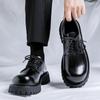 Мужская повседневная обувь на платформе, удобные мужские кожаные туфли-оксфорды, мужские туфли для вождения, формальные свадебные туфли для мужчин, модный дизайн