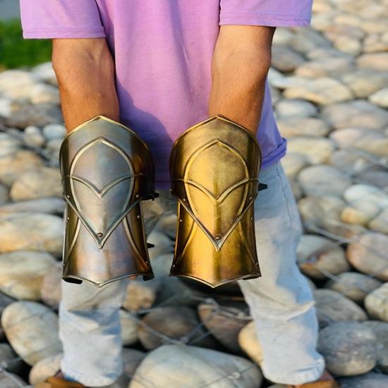 Наручи и налокотники Средневековые доспехи Защита рук Рыцарь Косплей Костюм на Хэллоуин Лучший подарок для него