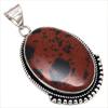 Pendant Mahogany Obsidian Gemstone Handmade Silver Jewelry 2"