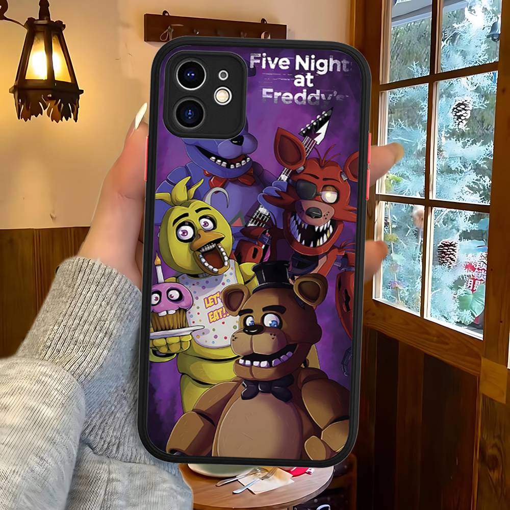 Game F-Five N-Nights At F-FreddyS For IPhone 15 16 Pro Max 11 12 13 14 XS XR X Plus 16E Matte Translucent Phone Cover