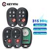 KEYYOU Car Remote Key For Toyota Sienna Highlander Sequoia Solara Tacoma Tundra GQ43VT20T 315MHz Keyless Entry Key With Battery