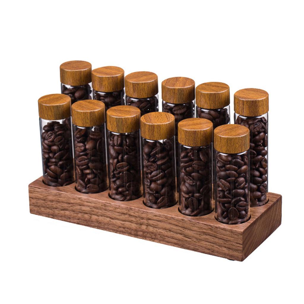Coffee Beans Storage Container Tube Display Rack Tea Bottle Glass Single Dose Espresso Accessory Coffeware Set Tool Gift