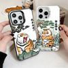 Мультяшный Толстый Тигр Смешной Мягкий Чехол для Телефона для iPhone 15 16 17 Pro Max 17Air 16E 14 Plus 13 12 Mini Ударопрочный Задний Корпус