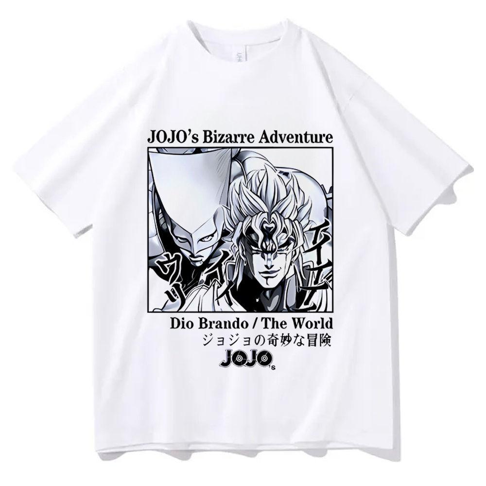 Футболка Jojo Bizarre Adventure для подростков, цветная, в стиле 80-х, гранж, корейская одежда, футболка, корейская одежда, университет, Y2k, классические аниме топы