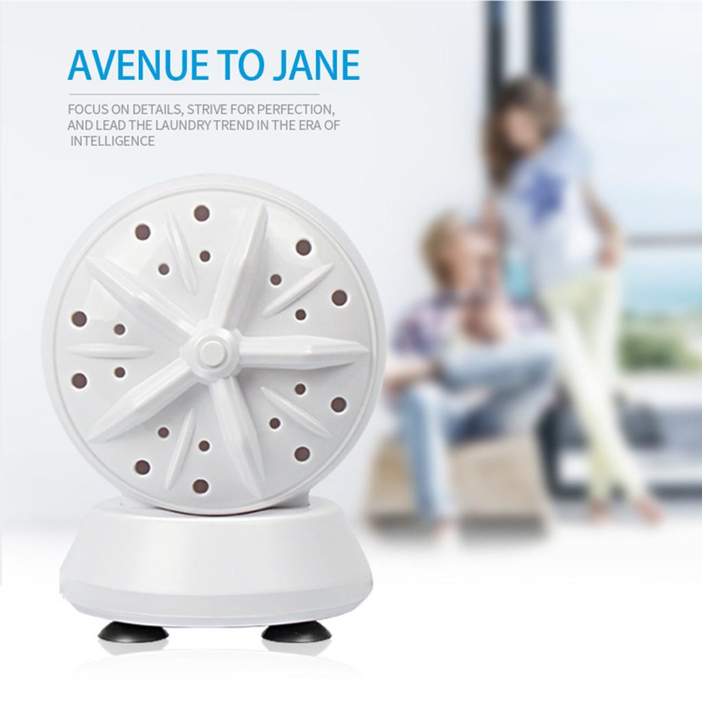 Portable Travel Washing Machine High-Power Mini Laundry Machine Double-Turbine Waving Washer