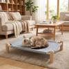 Moisture-proof Cat Elevated Bed Wooden Frame Cat Hammock Cool Cat Nest Dog Sofa Bed  Indoor Use