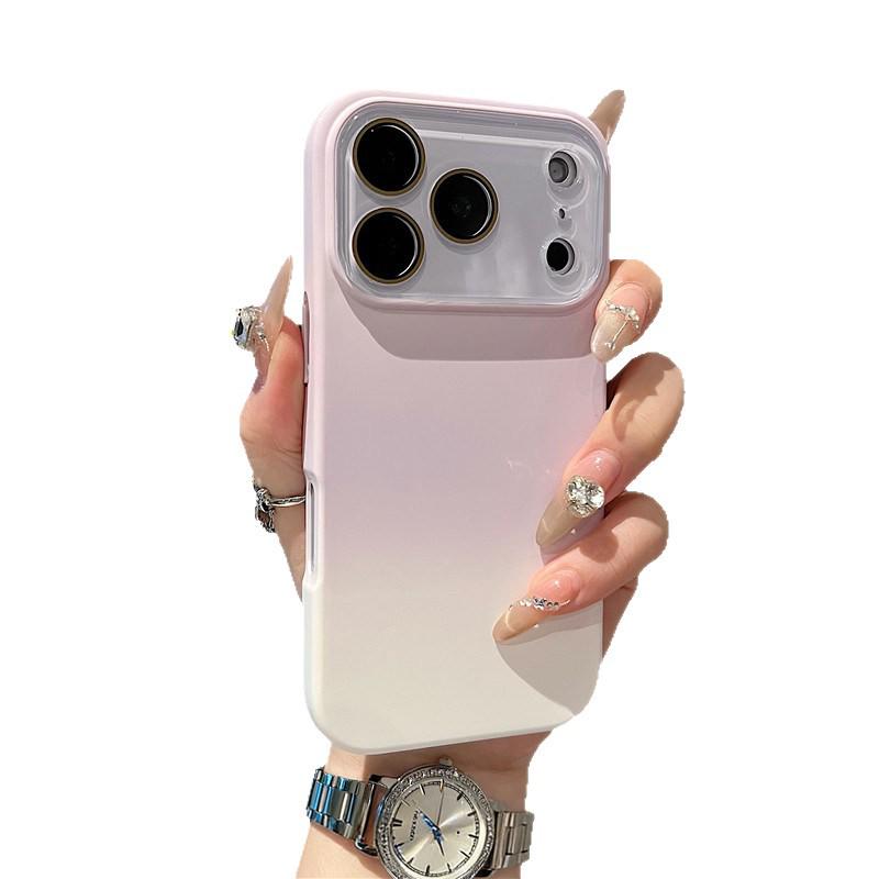 Чехол из жидкого силикона с градиентом для iPhone 17 Pro Max с защитной пленкой на 16 линз