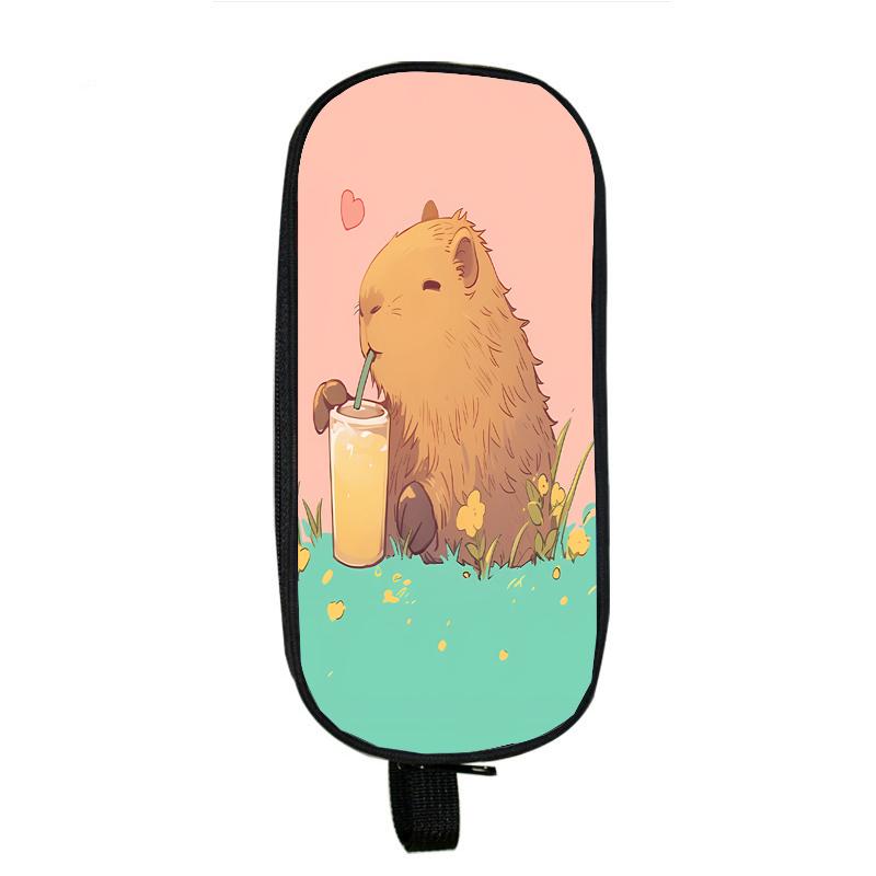 Капибара, кошка, собака, пеналы, лошадь, тигр, панда, пенал, сумка с волком, держатель, коробка для девочек, офисный студенческий органайзер, канцелярские принадлежности, школьные принадлежности