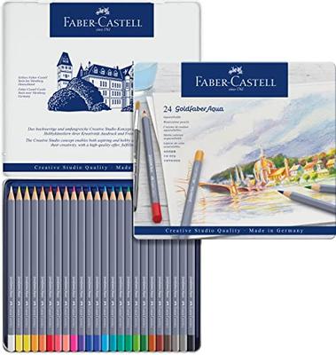 Набор акварельных карандашей Goldfaber Aqua, 24 цвета в жестяной коробке, 114624