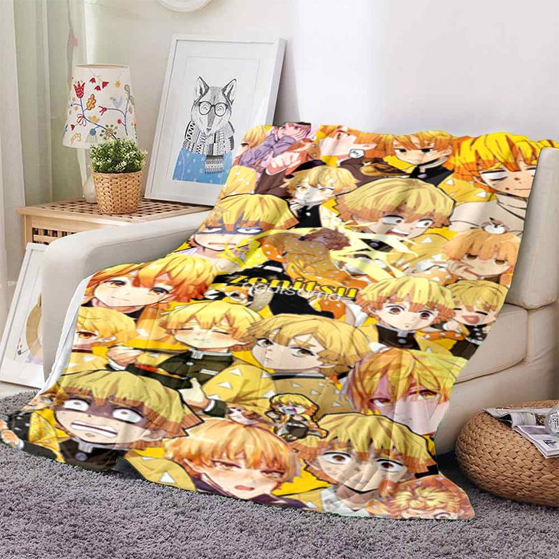 Japanese manga artist Koyoharu Gotouge's Demon Slayer blanket Soft and portable four season home bed, office travel, lunch break, warm blanket K14